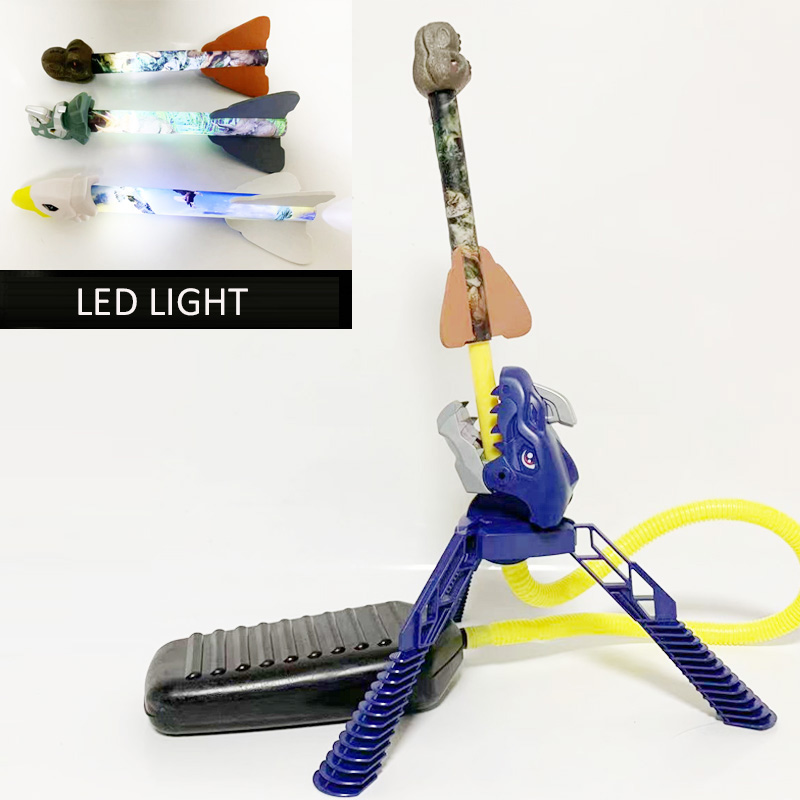 100 Feet of Flight Altitude Light Up Outdoor Sport Toys Rocket Launcher For Kid  