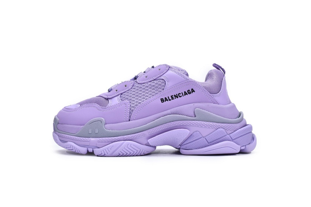 balenciaga triple s white purple