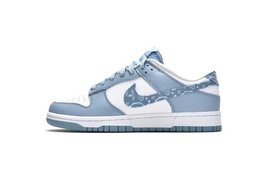 dunks blue paisley