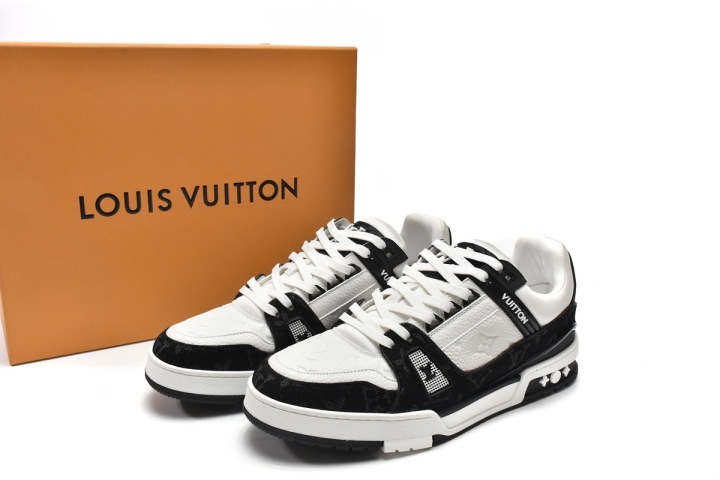 Louis Vuitton Trainer Sneaker 1A9JG9 Black Denim  Louis vuitton shoes  sneakers, Louis vuitton trainers, Louis vuitton men shoes