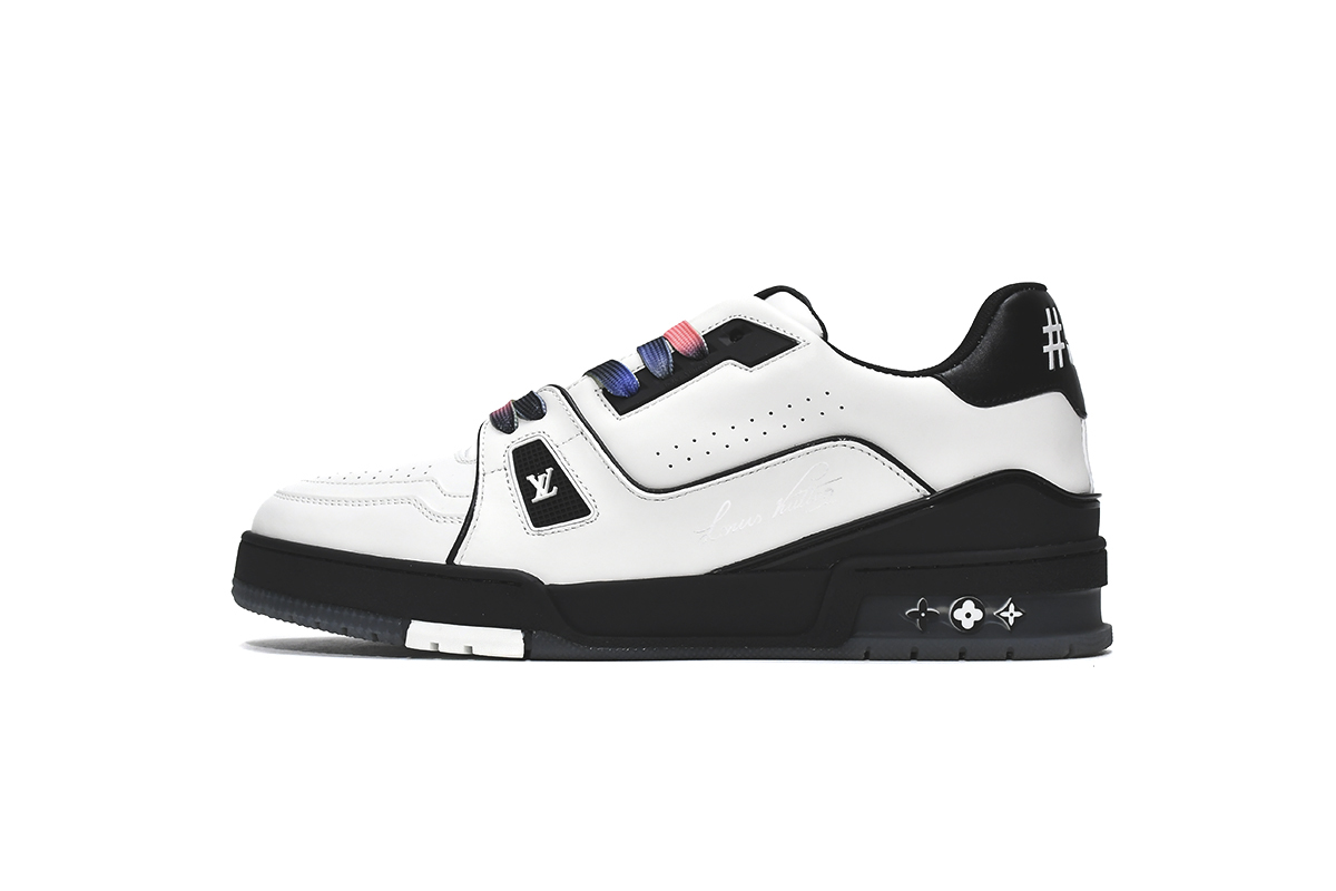 Louis Vuitton 1A9ADA White Black Trainer Sneaker Size LV 8 (US 9