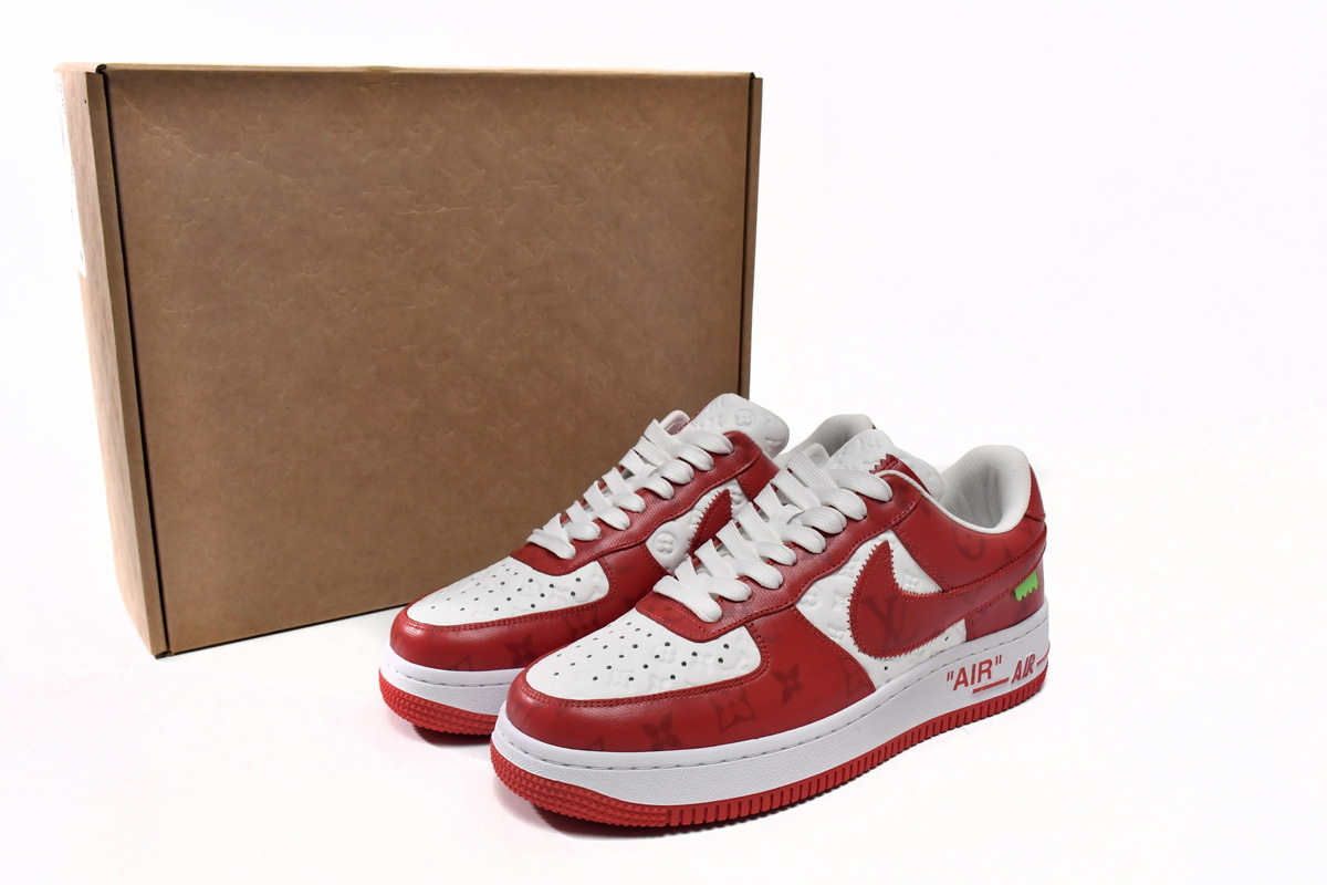 Nike Air Force 1 Low Louis Vuitton By Virgil Abloh Red