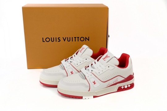 Louis Vuitton house slippers - Louis Vuitton LV Trainer Black Litchi  Pattern - Crew Kick