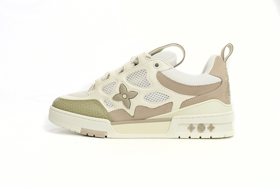 Fake Louis Vuitton LV Skate Sneaker Beige White Sale in Ckshoes