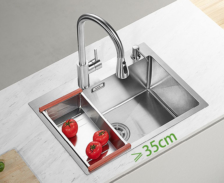 one-wall kitchen sink design size