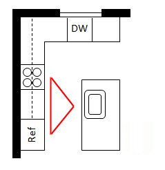 L shaped with island kitchen design