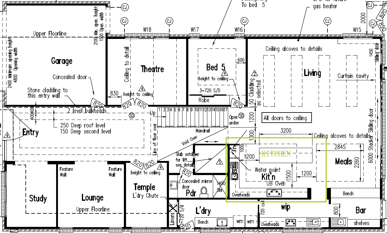 The Floor plan from the builder