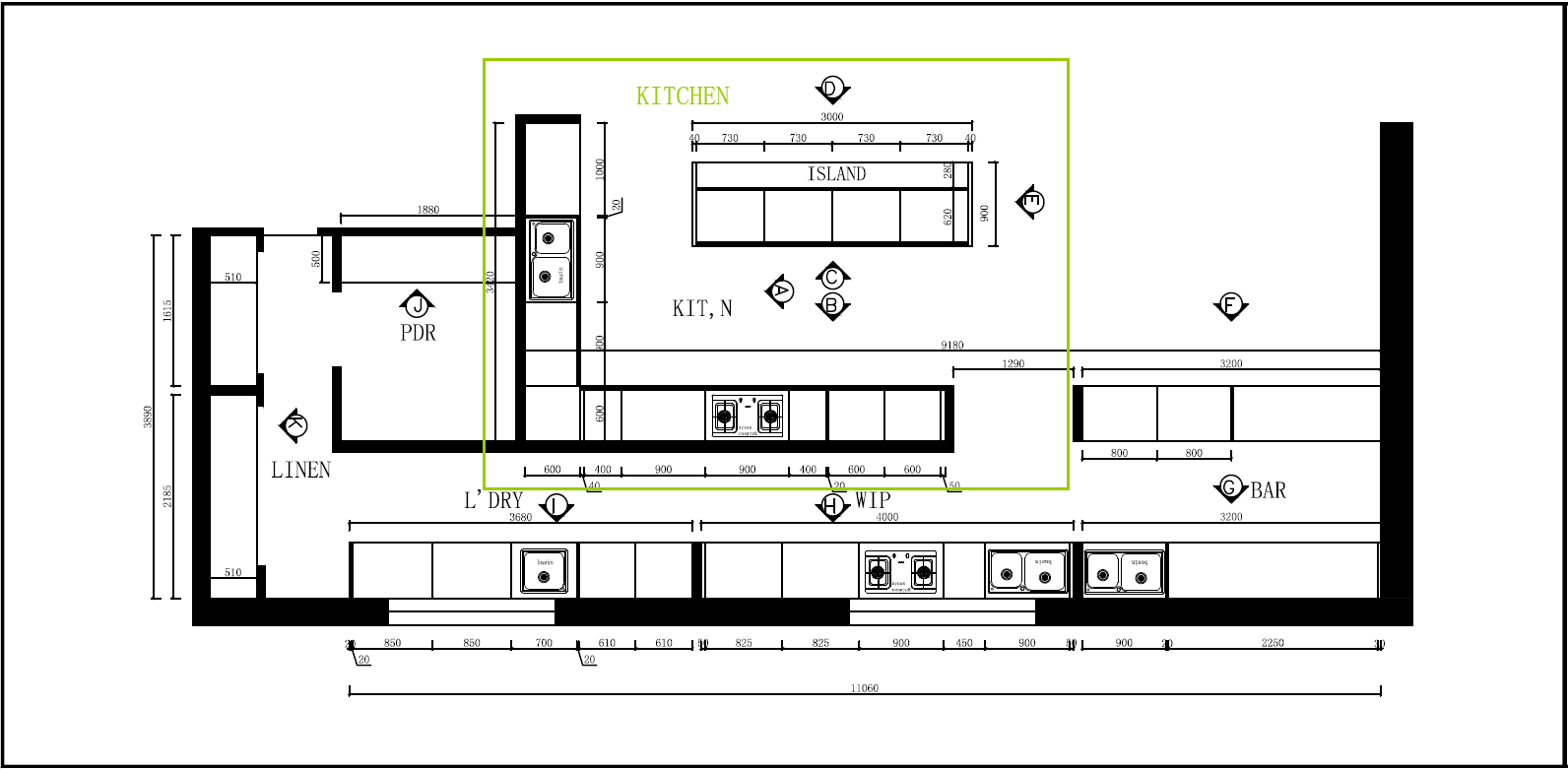 The kitche design plan