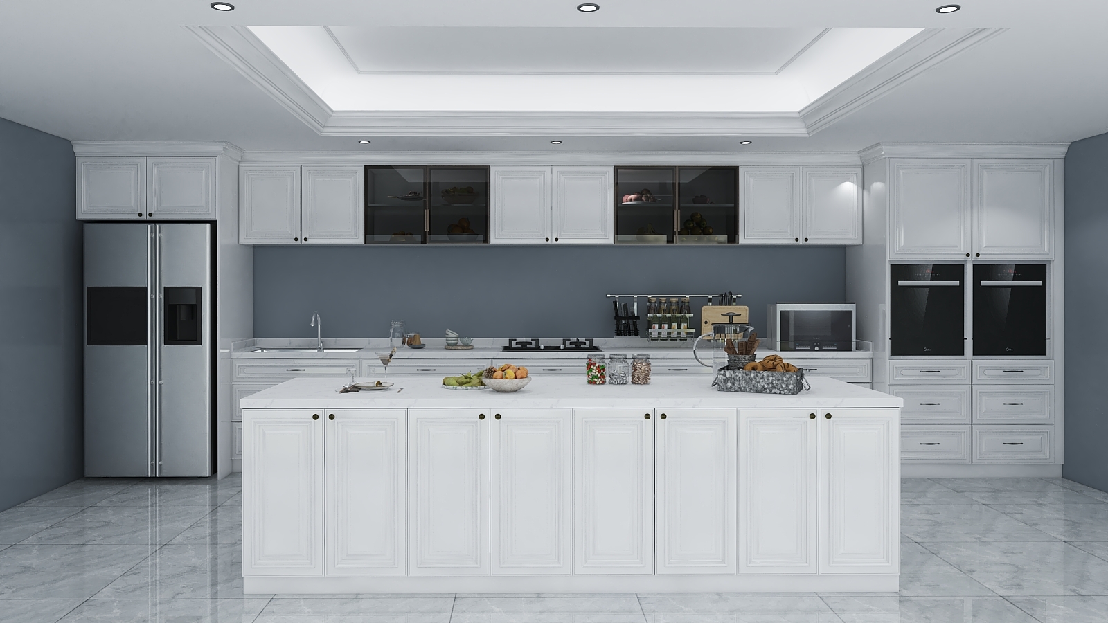 kitchen cabinet design 3D model 1