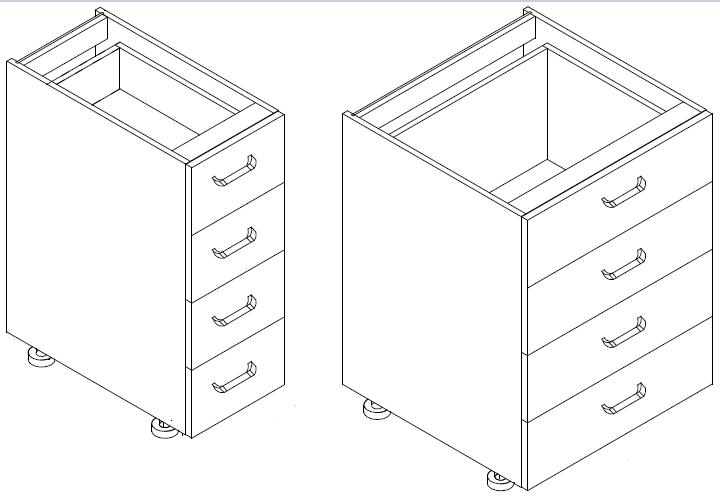 kitchen base cabinet drawers