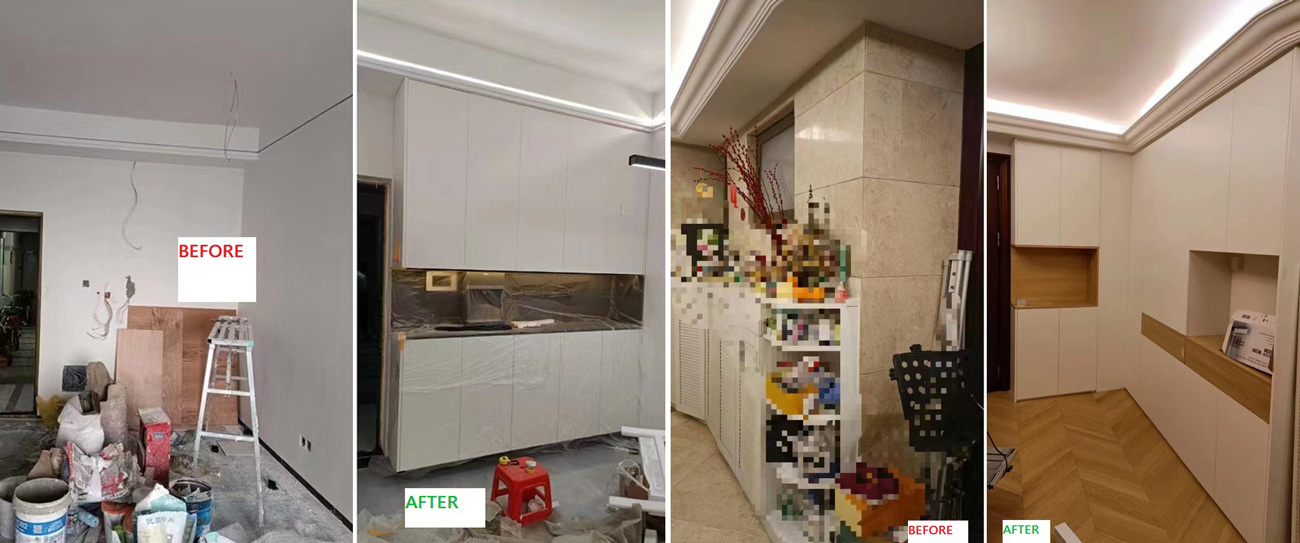 Renovated kitchens before and after examples