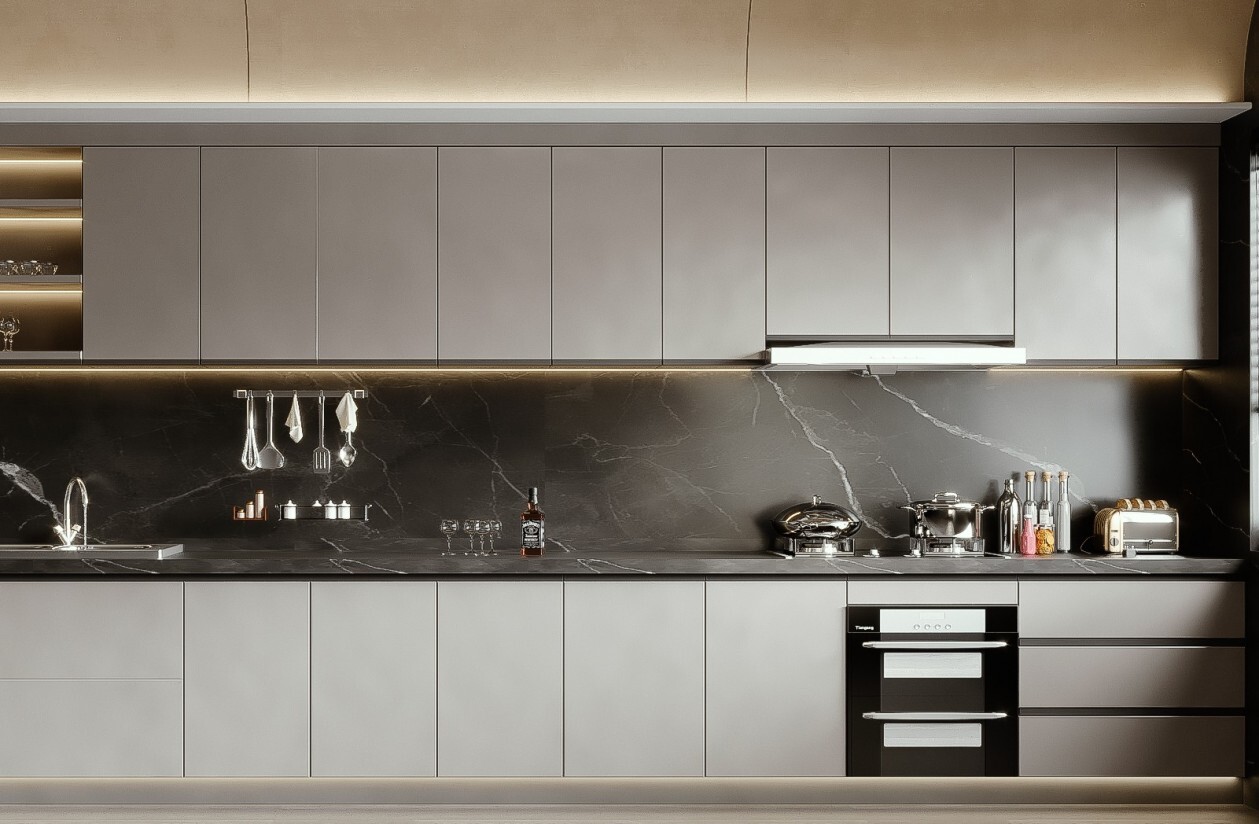  grey mdf kitchen cabinet