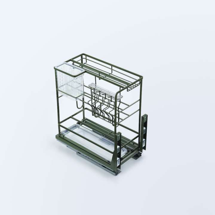Kitchen Cabinet Basket Slides Spice Rack DT250