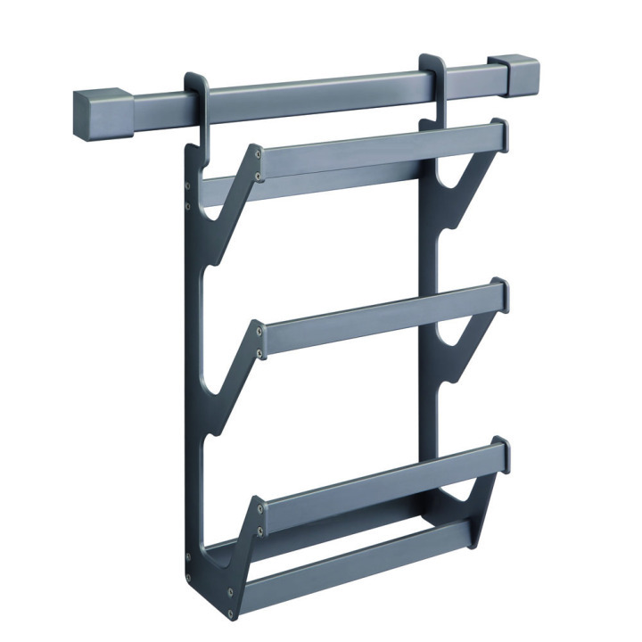 kitchen rack for pots and pans cover iron gray