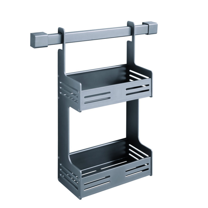 kitchen with spice rack iron gray