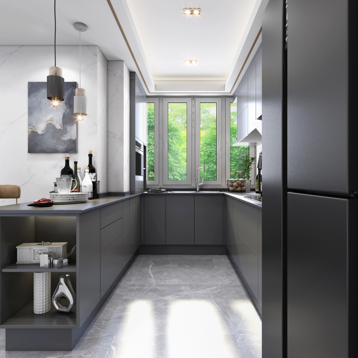 painted kitchen cabinets gray