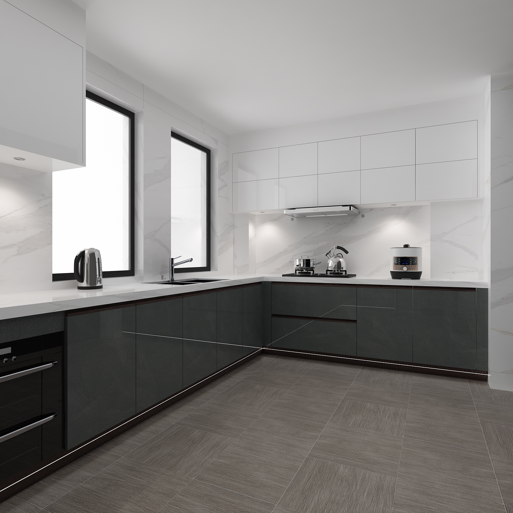 Flat Pack Kitchen Cabinet Designs White Gloss Kitchen Set Modern