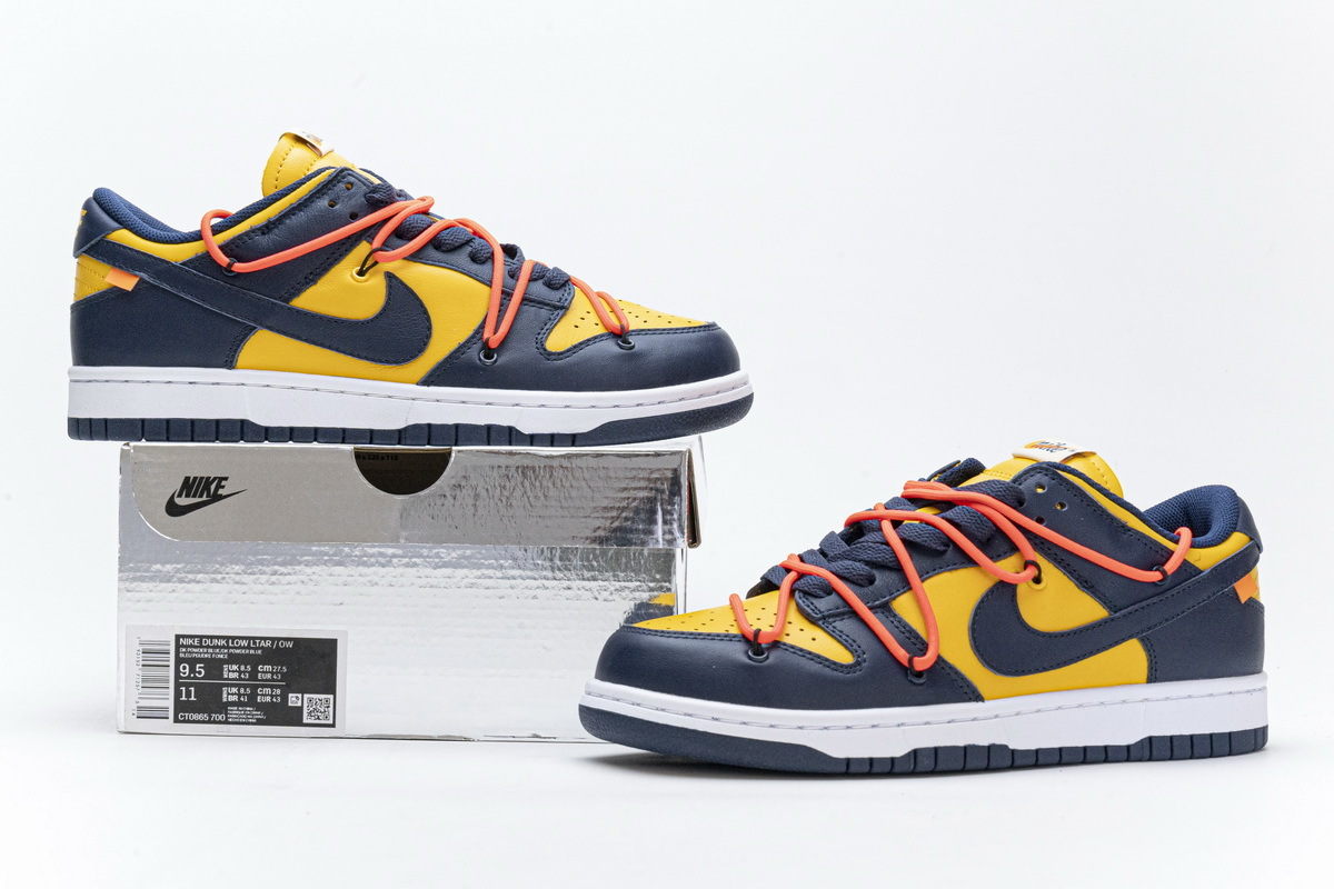 G5 Dunk Low Off-White University Gold Midnight Navy,CT0856-700