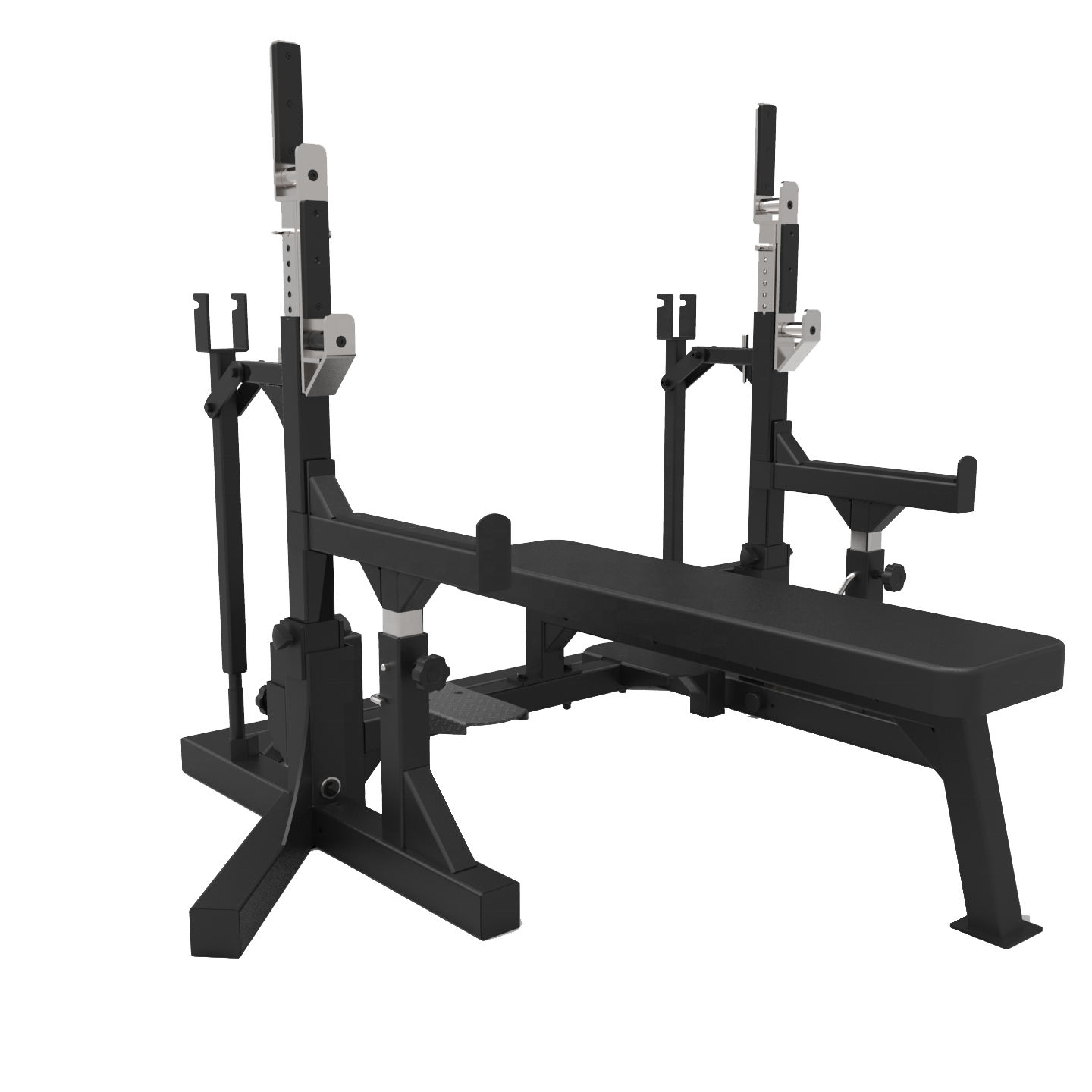 ZEUSFIT Adjustable Workout Weight Lifting Bench with Squat Rack and