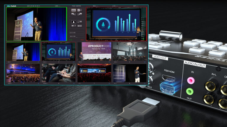 Oton Geek S08 8 Channel Multi-Format SDI/HDMI Live Production Switcher