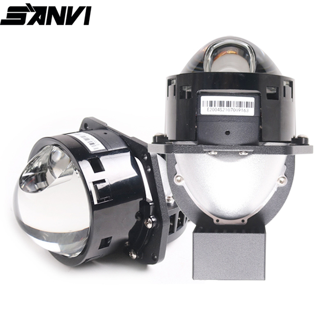 SANVI 2PCS 3 Inch 47W 6000K Hyperboloid LK+ Bi LED Projector Lens 3R G5 Auto Projector Lens RHD LHD Headlight Car Light Accessory Automotive LED Lighting  