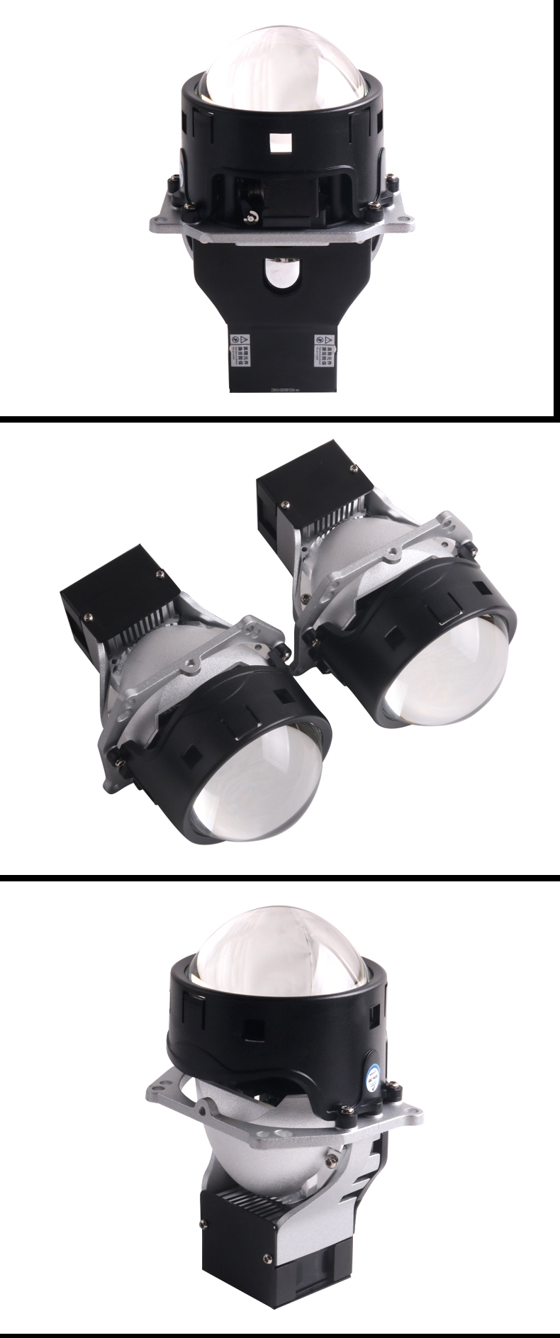 SANVI 2PC L50 Bi LED Laser Projector Lens Headlight 5000K 15000Lux 70W Hella 3R G5 Auto Projector Lens Lamp Car Light Accessory Super Bright Automotive LED Headlights  