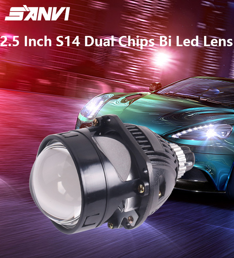 New Arrival 2.5 Inch LHD RHD S14 Bi LED Projector Lens Headlights 47w 5500k Automobile LED Headlamp for Car Factory Online Store  