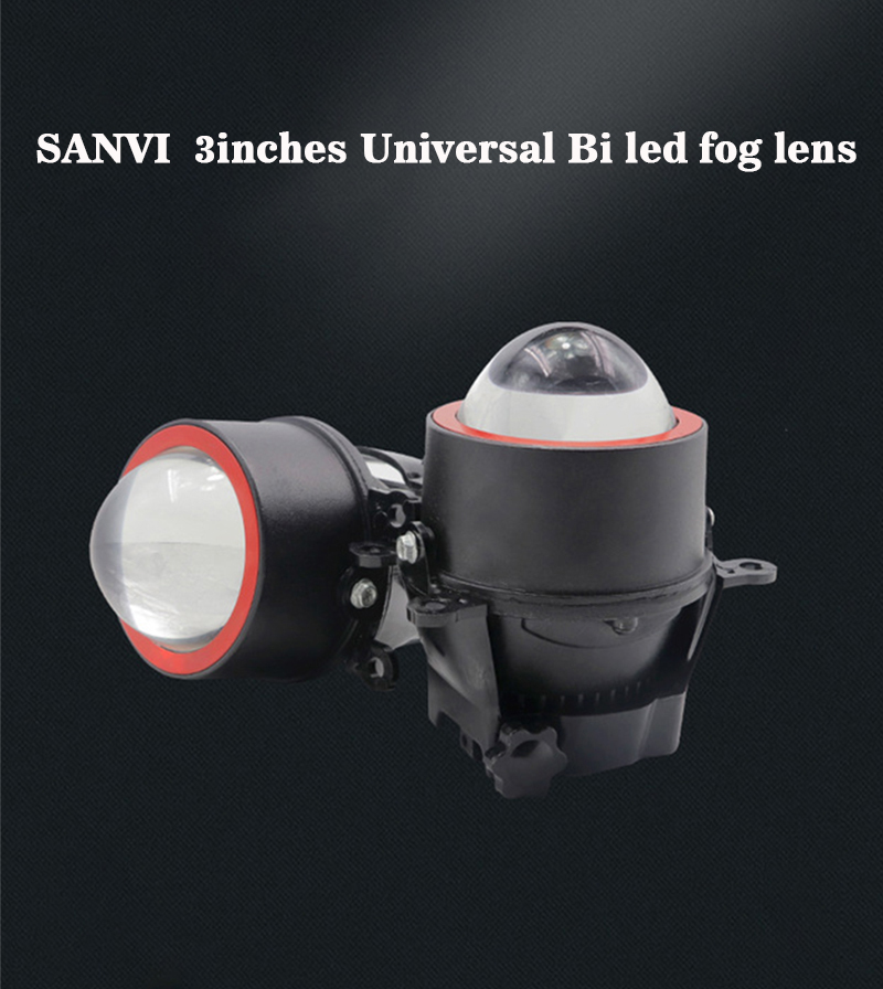 Sanvi China Factory Wholesale Best Price 3 Inch Bi LED Projector Lens Fog Light 40w 6000K, 3000K Universal Type Auto LED Fog Lamps  