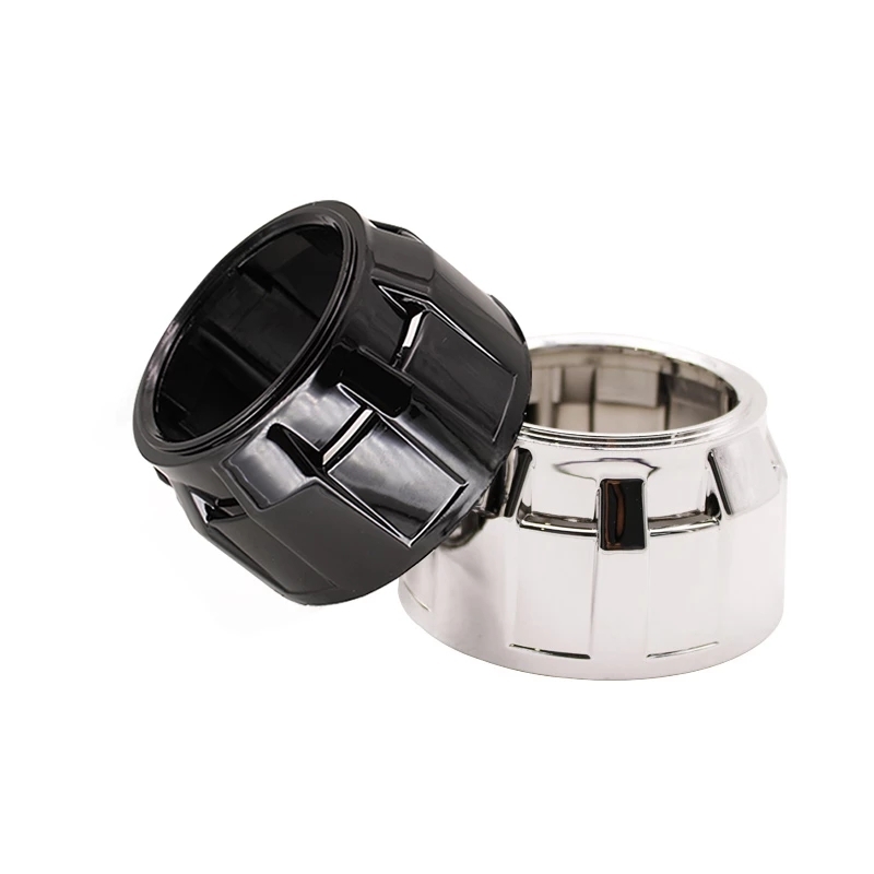 Sanvi 2 PCS 2.5 Inches Bi Xenon Led projector Lens Headlight Mask Cover 80mm Black White Shroud for 2.5inches HID LED Projector Lens Headlights  