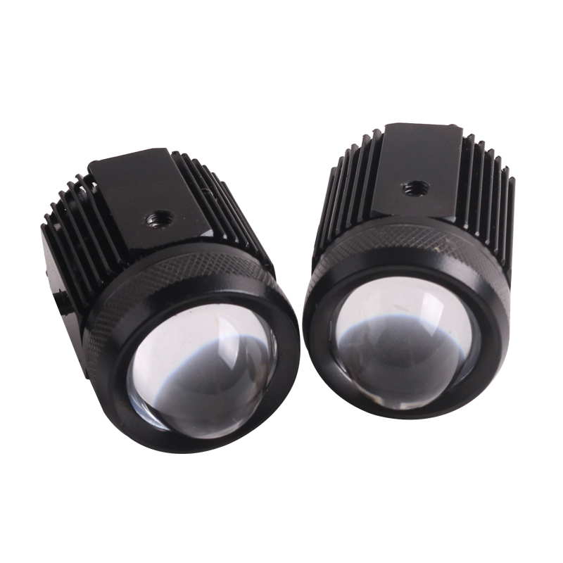 Motorcycle auto led headlight mini size led projector lens headlight 20w 6000k white yellow dual color motor driving light lamps  