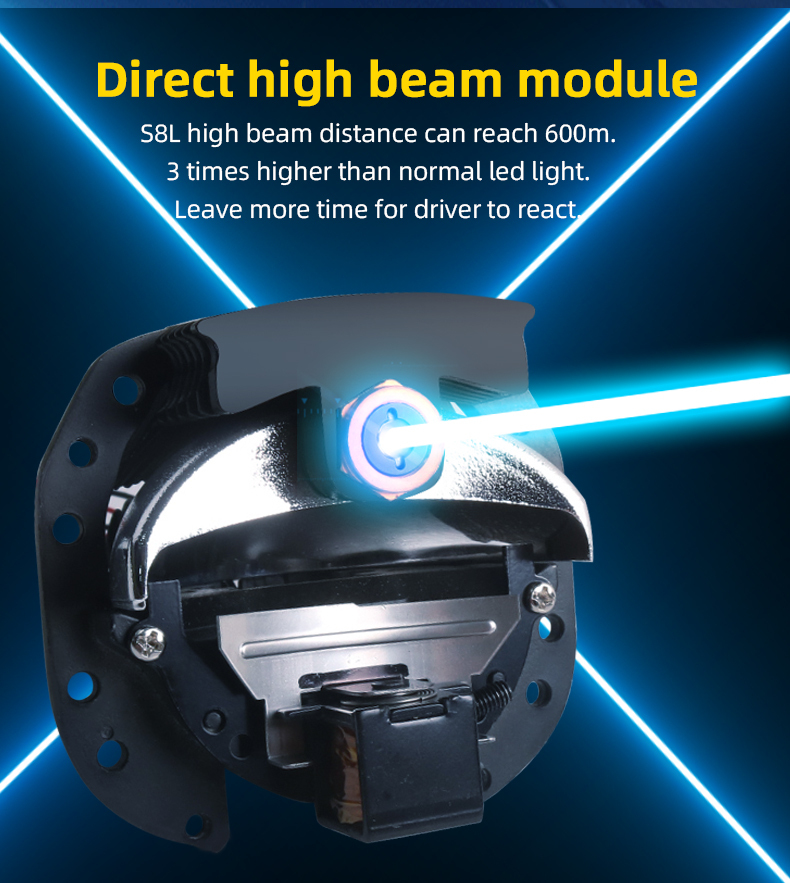 Sanvi Auto Lighting Factory 2.5 Inch S8L Direct Led Projector Lens Headlight 35w 45w 6000k Plug Play Nondestructive Automotive Lamp Retrofit Kits  