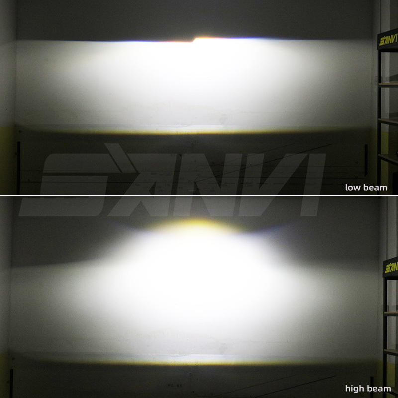 Sanvi auto lighting system 1.8 inch bi led projector lens headlight high low beam super bright aftermarket automotive led headlight retrofit conversion kits  