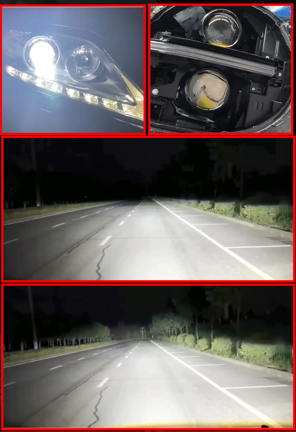 Factory Customize OEM ODM 3 Inch F50 LED Projector Lens Headlights 115w 5500k Super Bright Automotive Headlight Bulb All Fitting for Car and Motorcycle  