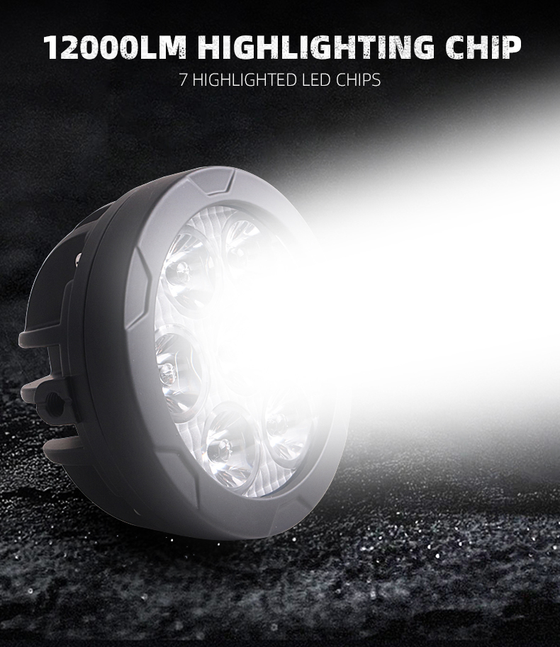 Sanvi New Arrival S07 Led Projector Headlights 4.5 Inch 60w 6000K Led Headlight 12v Light Waterproof Power Die Cast Work Lamps  