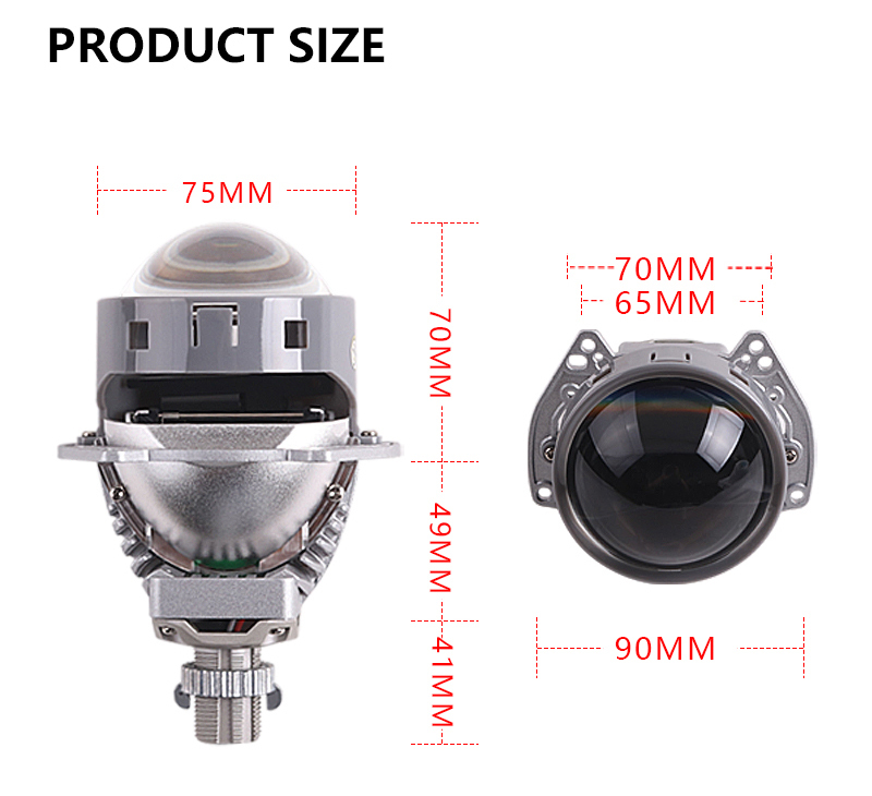 Sanvi auto lighting newest easy install 5500k 55w car bi led projector lens headlight 3.0 retrofit kits  