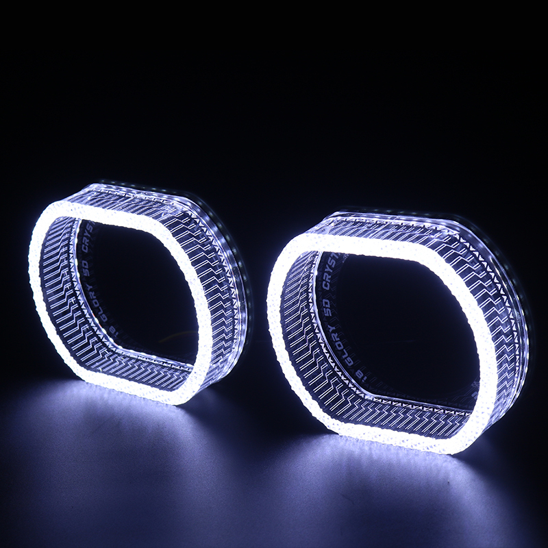 Sanvi New Arrival High Quality Angel Rings for 3 inch Xenon Led Projector Lens White Led Angel Eyes for auto led projector lens upgrading conversion kits  