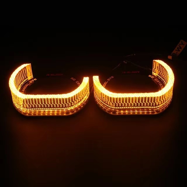 Sanvi New Arrival Auto Light DIY Kits Angel Rings for 3 inch Xenon Led Projector Lens White Led Angel Eyes  