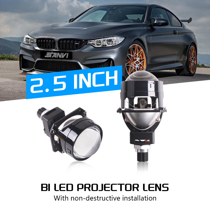 Sanvi Car headlights S7 Pro Bi led Projector Lens 6000K 2.5inch Projector Lens for Toyota Headlight Lens  