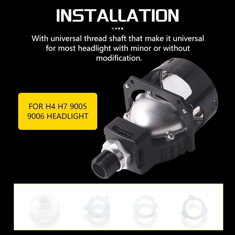 Sanvi Car headlights S7 Pro Bi led Projector Lens 6000K 2.5inch Projector Lens for Toyota Headlight Lens  