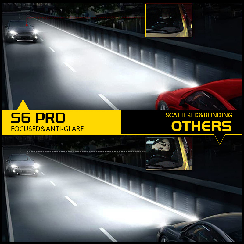 Sanvi 2024 New Arrival 2.5 inch S6 Pro Led Projector Lens 5500K 48W Single Reflector Lossless Led Lens for Car  