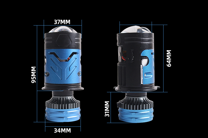 Sanvi auto lights new arrival 12V 24V 70W 6000K super brightness h4 mini led projector lens headlights for car and motorcycle   