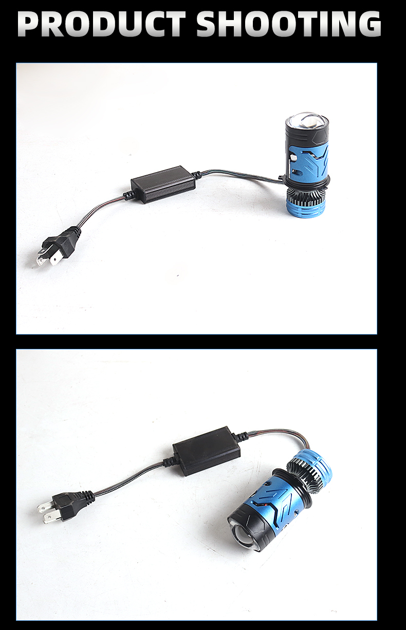 Sanvi auto lights new arrival 12V 24V 70W 6000K super brightness h4 mini led projector lens headlights for car and motorcycle   
