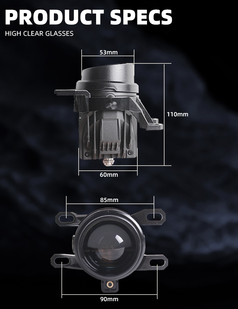 Sanvi new high quality 2 inch 12v 35w 40w 5500k car F20 led projector fog lens light upgrading  