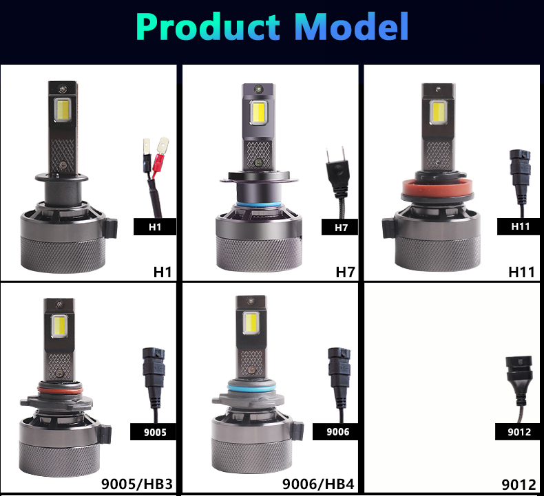Sanvi Aftermarket Aftermarket V5 95W LED Conversion Kit 30000LM 6000K-3000K Color Switchable APP Control Headlamp Bulbs H11/H7/9005/9006  