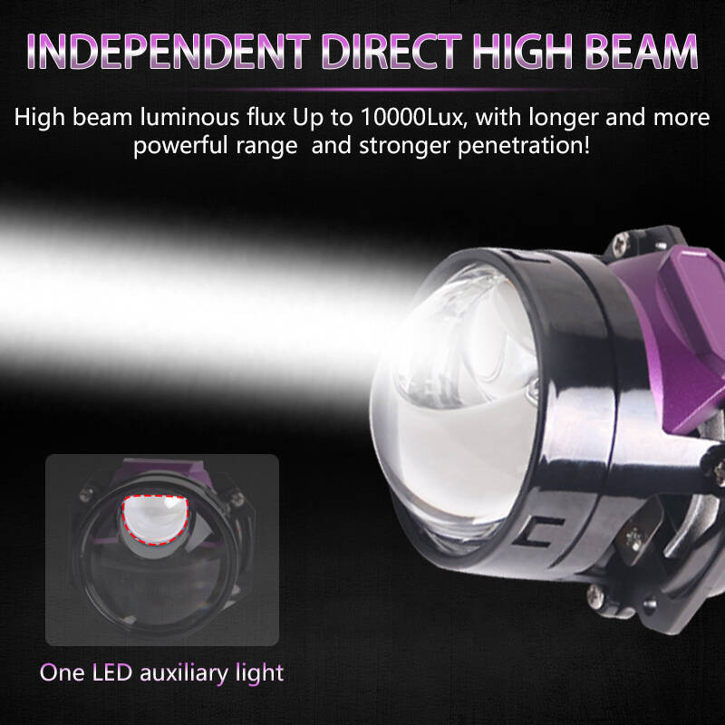 Aftermarket automotive S06-1 2.5 inch 32w 50w 6000k universal fitting car led projector lens headlight retrofit conversion kits  