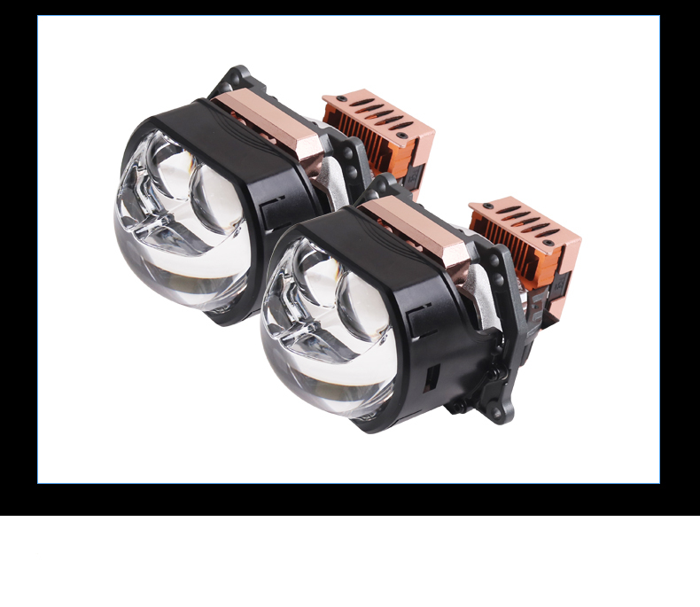 Sanvi auto lights new arrival 3 inch LK12MAX bi led projector lens headlights 12v 48w 76w 6000k super bright universal car projector lens retrofit kits  
