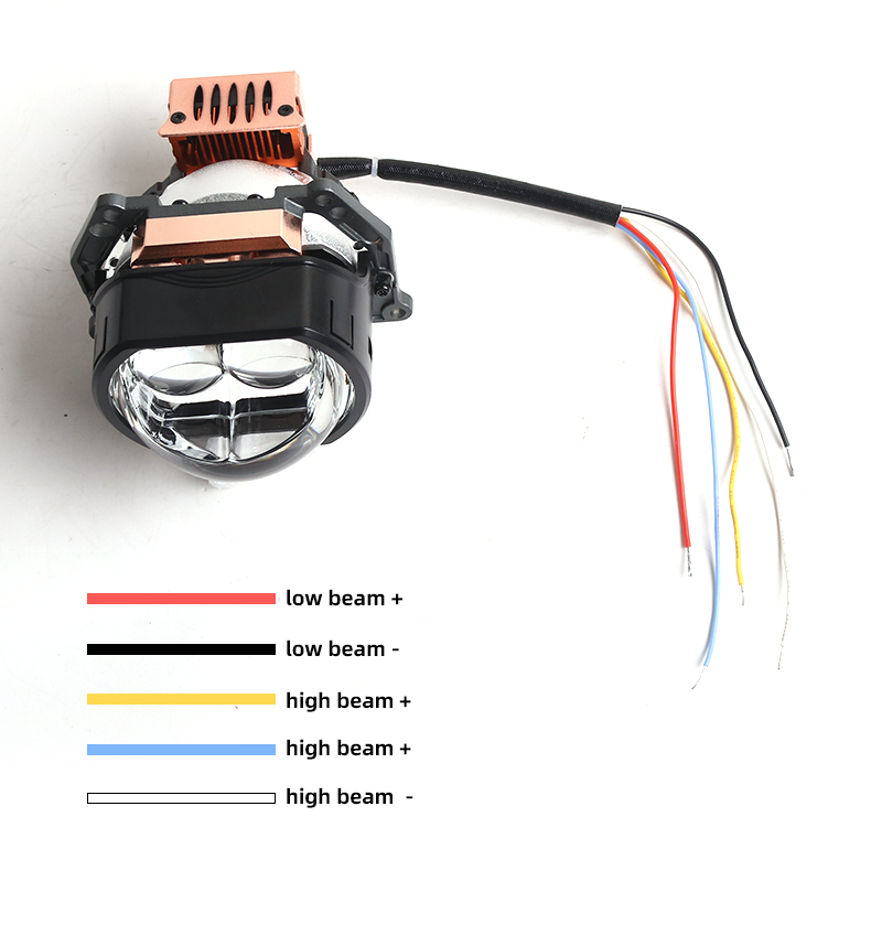 Sanvi auto lights new arrival 3 inch LK12MAX bi led projector lens headlights 12v 48w 76w 6000k super bright universal car projector lens retrofit kits  
