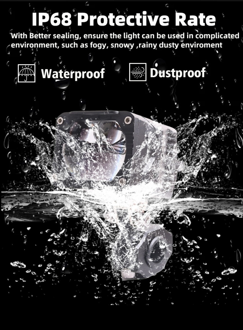 SANVI brand new arrival 12v 33w 55w  5500k S15 motorcycle led spotlight work light fog lamp led flash light for moto  