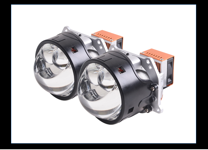 Sanvi auto lighting system new arrival 3 inch 52w 81w 6000k Universal SU7MAX high low beam bi led projector lens headlights for car and motorcycle lights  