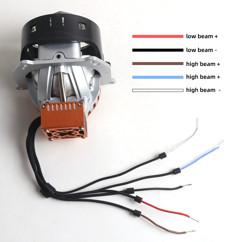 Sanvi auto lighting system new arrival 3 inch 52w 81w 6000k Universal SU7MAX high low beam bi led projector lens headlights for car and motorcycle lights  